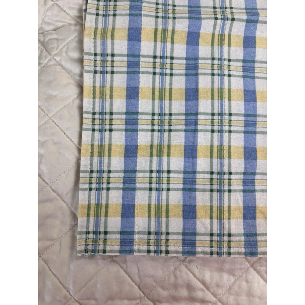 Waverly‎ Window Valances Blue Yellow Plaid 73"x15" Set Of 2 Classic Plaid